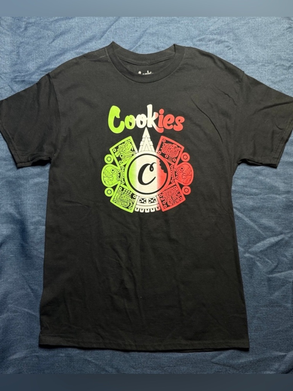 Cookies Aztecasunn Black Men’s T-Shirt 100% Cotton Size Medium NWOT - Picture 2 of 7